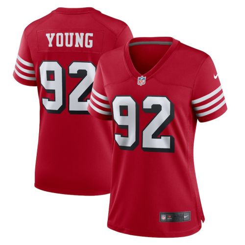 Chase Young 92 San Francisco 49ers Alternate Game Women Jersey - Scarlet