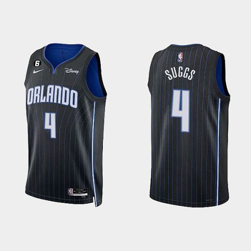 Orlando Magic 4 Jalen Suggs 2022-23 Icon Edition Black Men Jersey