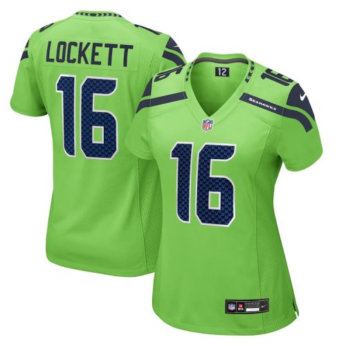 Tyler Lockett 16 Seattle Seahawks Women Game Jersey - Neon Green