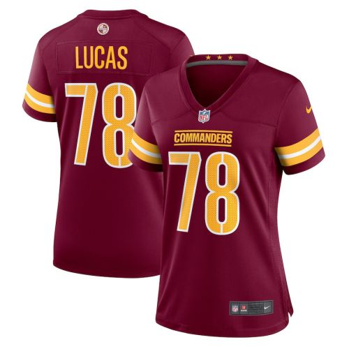 Cornelius Lucas 78 Washington Commanders Women Game Jersey - Burgundy