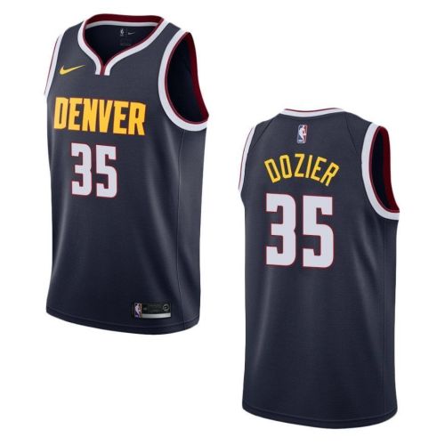 Men's Denver Nuggets 35 P.j. Dozier Icon Swingman Jersey - Navy