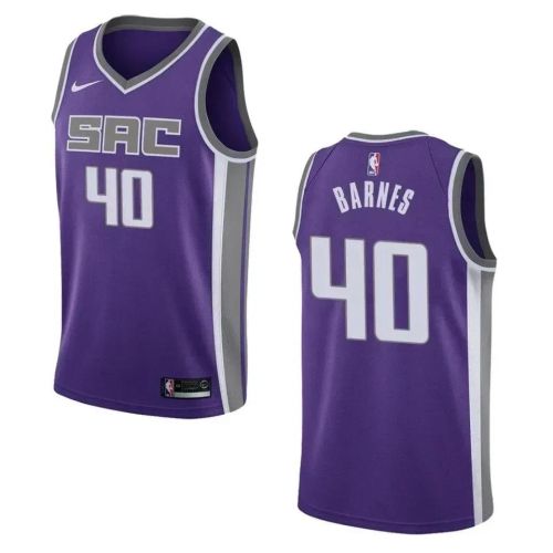 Men's Sacramento Kings 40 Harrison Barnes Icon Swingman Jersey - Purple