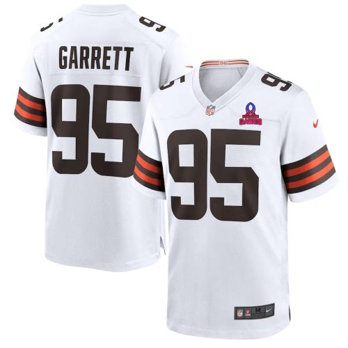 Myles Garrett 95 Cleveland Browns 2024 Pro Bowl Patch Game Men Jersey - White