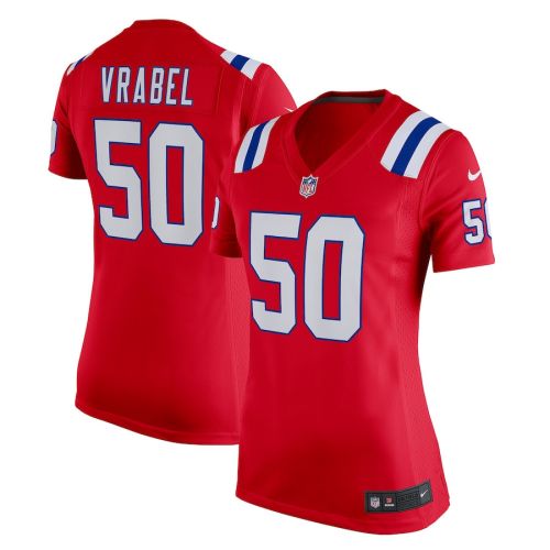 Mike Vrabel 50 New England Patriots Women Retired Game Jersey - Red