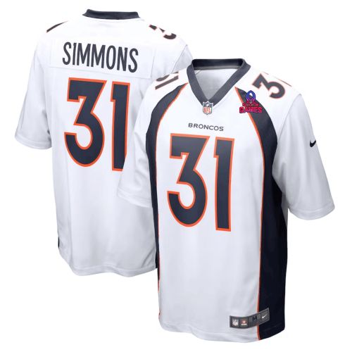 Justin Simmons 31 Denver Broncos 2024 Pro Bowl Patch Game Men Jersey - White