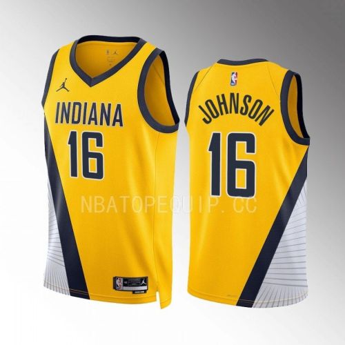 James Johnson 6 Indiana Pacers Yellow Statement Edition 2022-23 Jersey Swingman