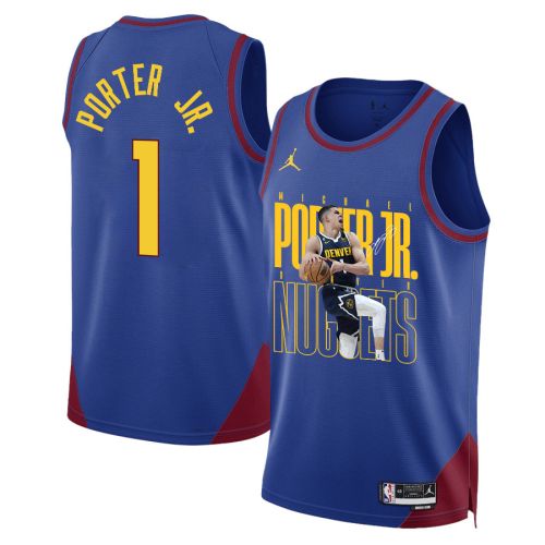 Michael Porter Jr. 1 Denver Nuggets Future Superstar 2023 NBA Champions Swingman Jersey - Blue