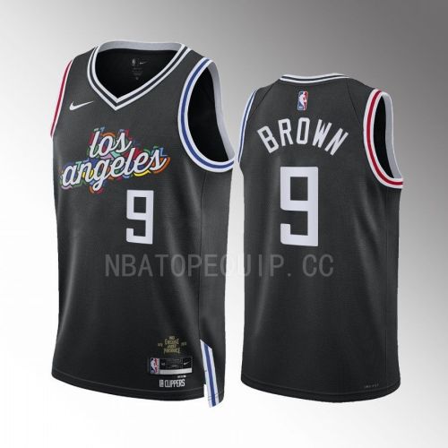 Los Angeles Clippers Moses Brown 9 2022-23 City Edition Black Jersey Swingman