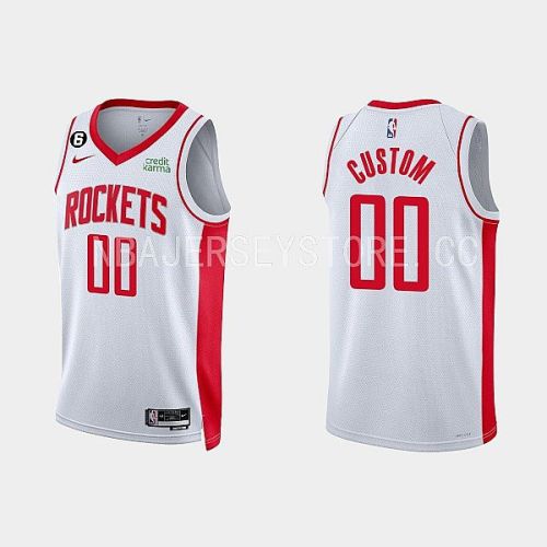 Houston Rockets Custom 00 2022-23 Association Edition White Men Jersey Swingman