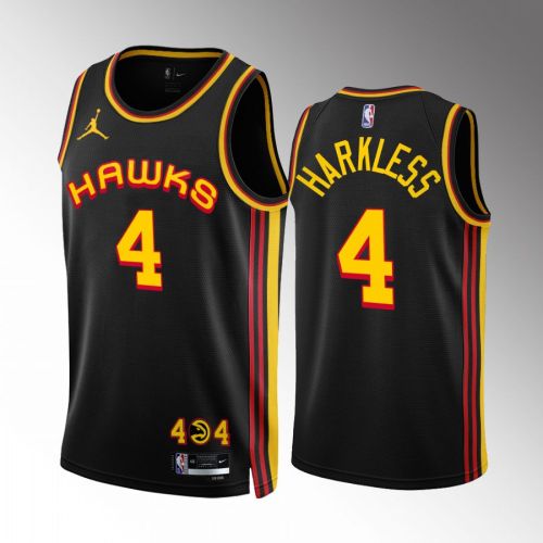 Atlanta Hawks Maurice Harkless 4 2022-23 Statement Edition Black Jersey Swingman