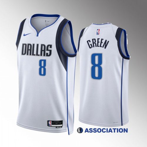 Josh Green 8 2022-23 Dallas Mavericks White Association Edition Jersey Swingman