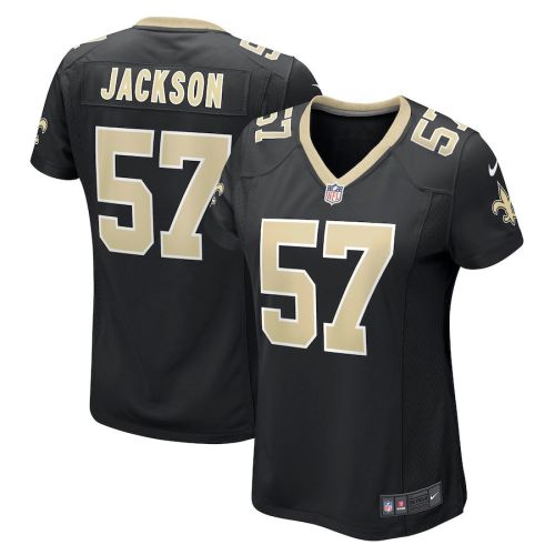 Rickey Jackson 57 New Orleans Saints Women Retired Jersey - Black