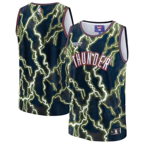 Oklahoma City Thunder NBA & KidSuper Studios Unisex Hometown Jersey - Black