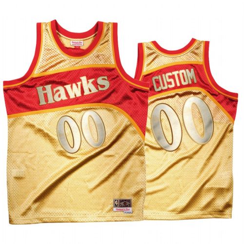 Custom 00 Atlanta Hawks Gold Classic Once More Jersey