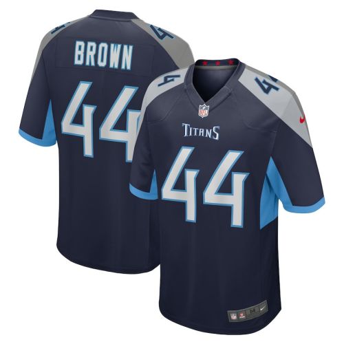 Mike Brown 44 Tennessee Titans Men Game Jersey - Navy