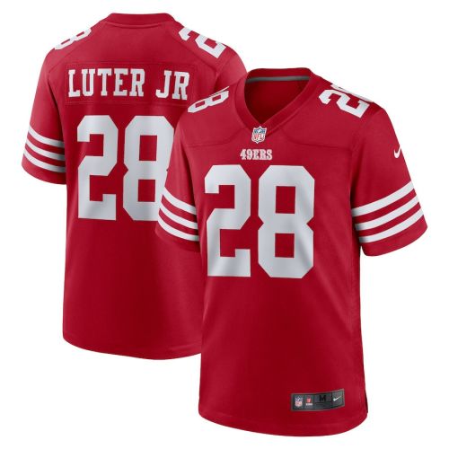 Darrell Luter Jr. 28 San Francisco 49ers Men Game Jersey - Scarlet