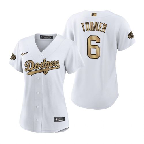 Women Los Angeles Dodgers Trea Turner White 2022-23 All-Star Game Jersey