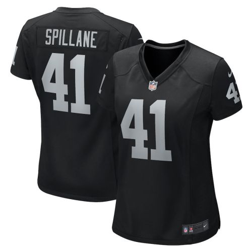 Robert Spillane 41 Las Vegas Raiders Women's Game Player Jersey - Black