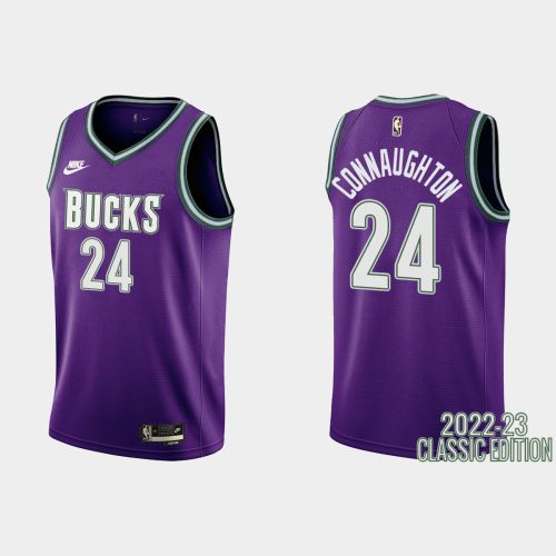 Milwaukee Bucks Pat Connaughton 24 2022-23 Classic Edition Purple Men Jersey