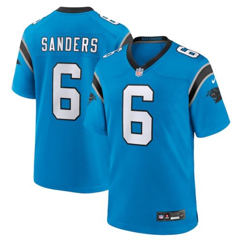 Miles Sanders 6 Carolina Panthers Men's Team Game Jersey - Blue