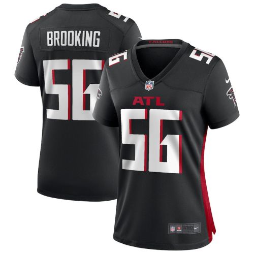 Keith Brooking 56 Atlanta Falcons Women's Retired Game Jersey - Black