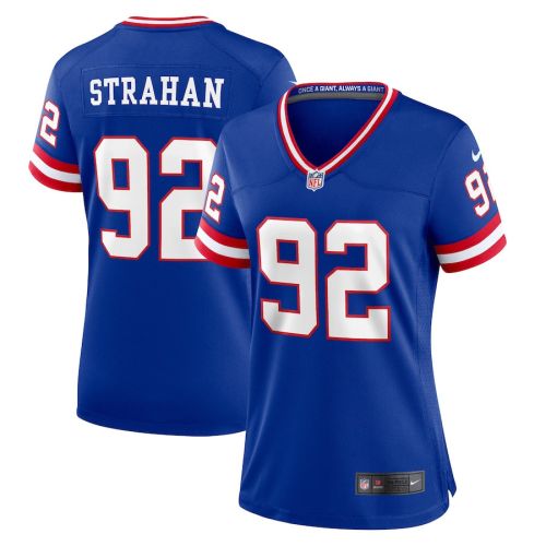 Michael Strahan 92 New York Giants Women's Classic Retired Player Game Jersey - Royal