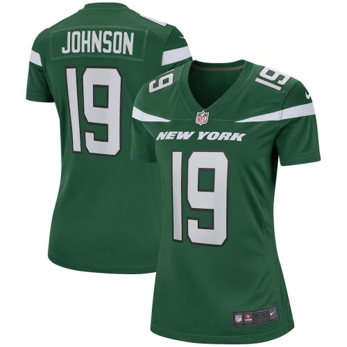 Keyshawn Johnson 19 New York Jets Women Game Retired Jersey - Gotham Green