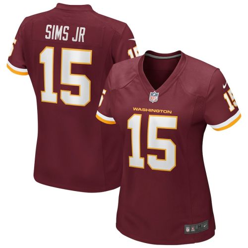 Steven Sims Jr. 15 Washington Commanders Football Team Women Game Jersey - Burgundy