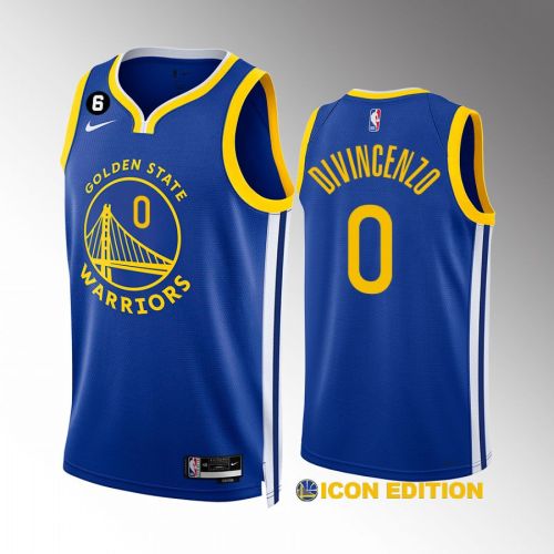 Golden State Warriors Donte DiVincenzo 0 Icon Edition Royal Jersey 2022-23 Swingman