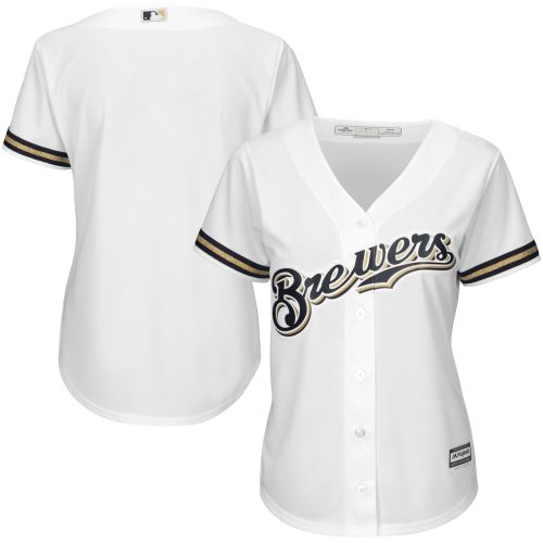 Women's White Milwaukee Brewers Cool Base Jersey Jersey