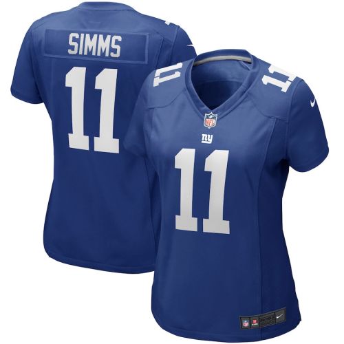 Phil Simms 11 New York Giants Women Game Retired Jersey - Royal