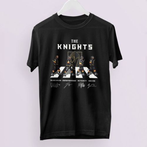 Vegas Golden Knights The Knights Abbey Road Signatures T-Shirt - Black