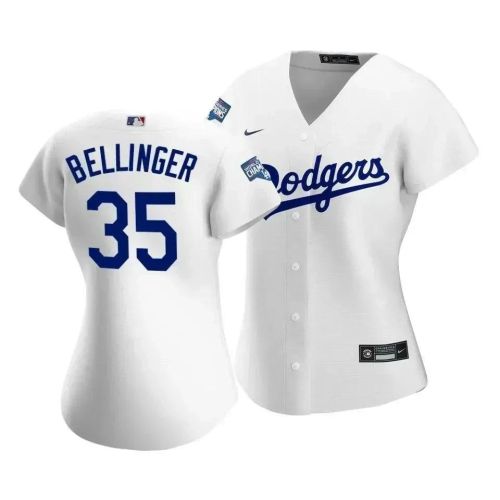 Dodgers Cody Bellinger 35 2020 World Series Champions White Home Women's Jersey