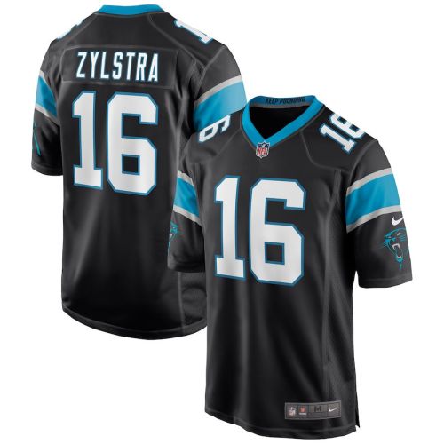 Brandon Zylstra 16 Carolina Panthers Men's Game Jersey - Black