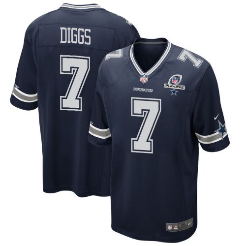 Trevon Diggs 7 Dallas Cowboys 2023 Playoffs Patch Game Men Jersey - Navy