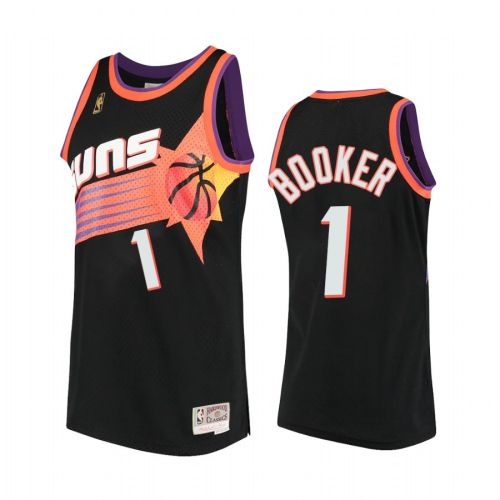 Devin Booker 1 Phoenix Suns Hardwood Classics Jersey Black