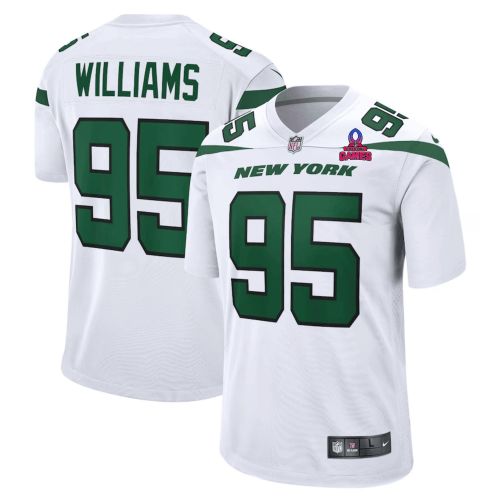 Quinnen Williams 95 New York Jets 2024 Pro Bowl Patch Game Men Jersey - White