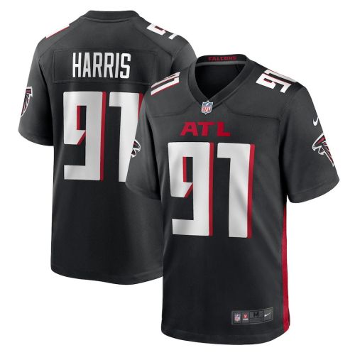 Demone Harris 91 Atlanta Falcons Men Game Jersey - Black