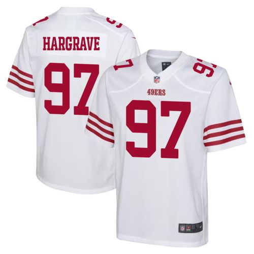 Javon Hargrave 97 San Francisco 49ers Youth Game Jersey - White