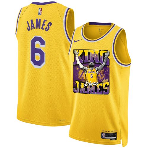 LeBron James The King In Los Angeles Lakers 2022-23 Jersey - Screen Print Graphics