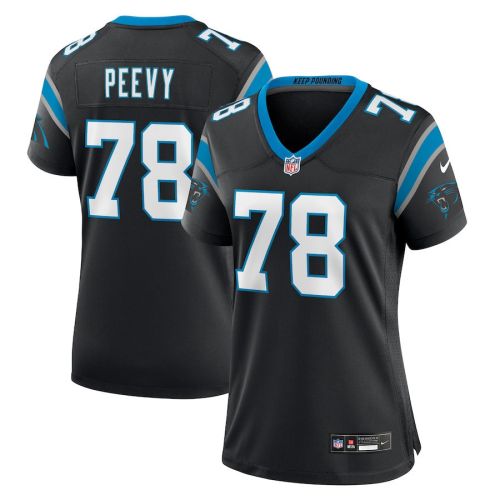 Jayden Peevy 78 Carolina Panthers Game Women Jersey - Black