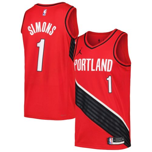 Anfernee Simons 1 Portland Trail Blazers Swingman Men Jersey - Statement Edition - Red