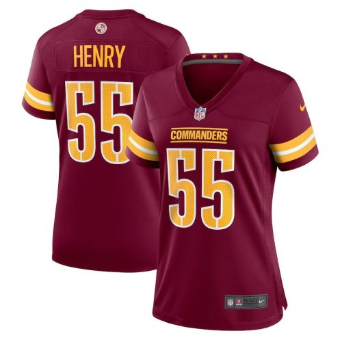 K.J. Henry 55 Washington Commanders Women Team Game Jersey - Burgundy