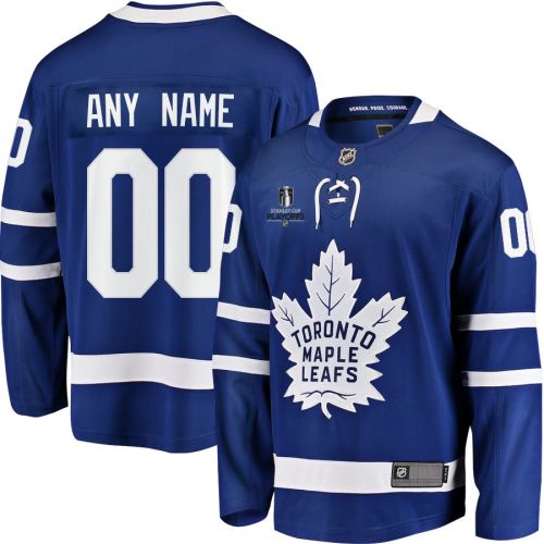 Toronto Maple Leafs Stanley Cup 2023 Playoffs Patch Home Breakaway Custom Men Jersey - Blue