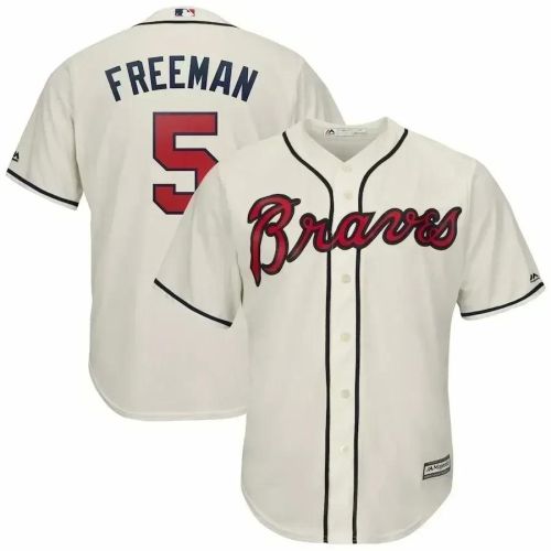 Freddie Freeman Atlanta Braves Official Cool Base Player Jersey - Cream