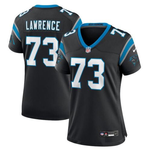 Rashard Lawrence 73 Carolina Panthers Game Women Jersey - Black