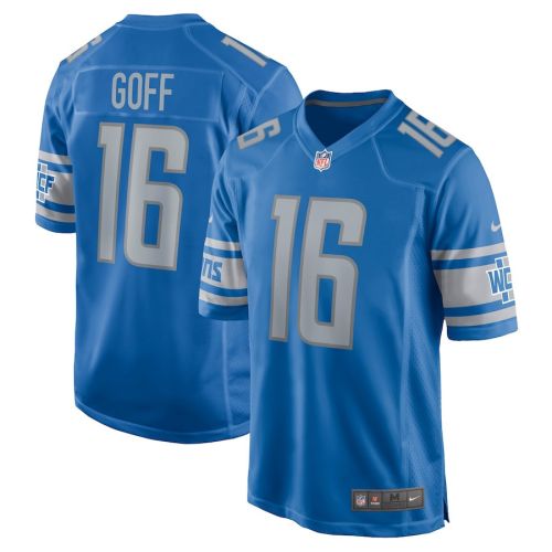 Jared Goff 16 Detroit Lions Men Game Jersey - Blue