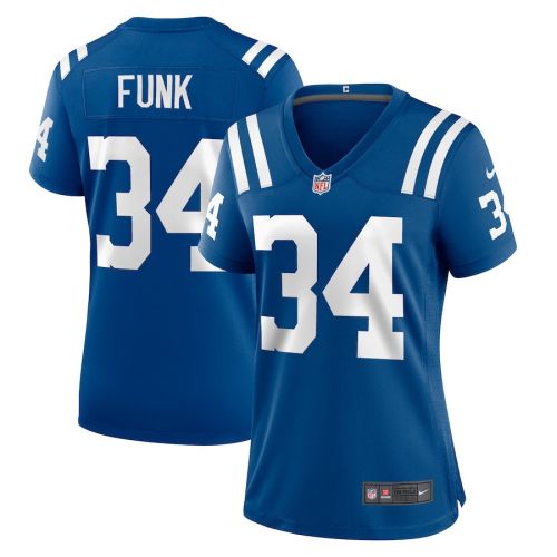 Jake Funk 34 Indianapolis Colts Women Team Game Jersey - Royal