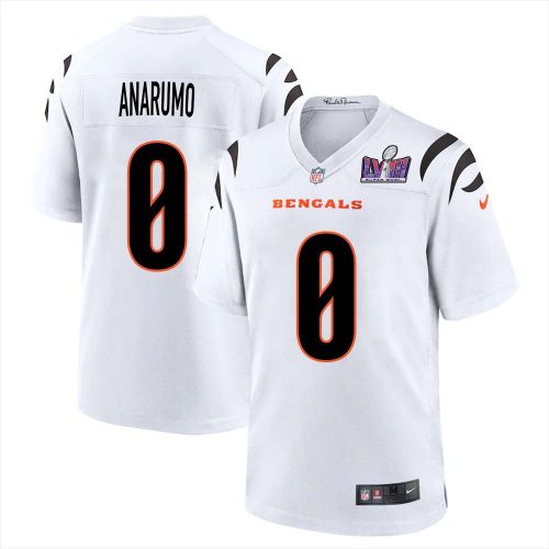 Lou Anarumo 0 Cincinnati Bengals Super Bowl LVIII Men Away Limited Jersey - White