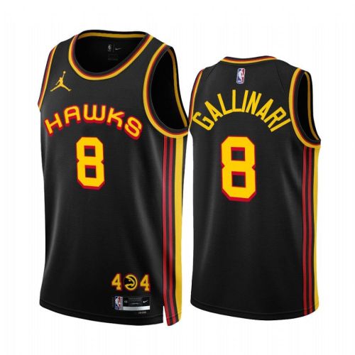 Atlanta Hawks Danilo Gallinari 8 Black Statement Edition 2022-23 Jersey - Men Jersey